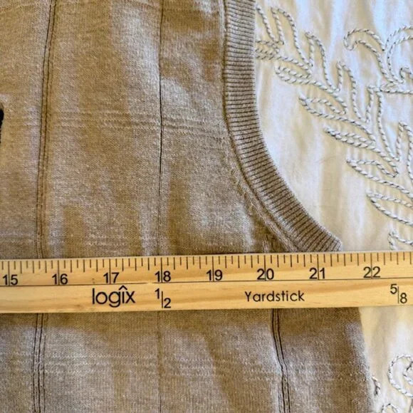 Fairway Outfitter Mens Tan Brown Knit Sleeveless Golf Sweater Vest Sz XL Cotton - Picture 7 of 10